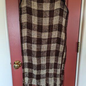 Handmade 100% Raw Silk Square Pattern Scarf from Madagascar -- unisex